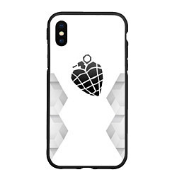 Чехол iPhone XS Max матовый Green Day white poly