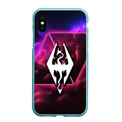 Чехол iPhone XS Max матовый The Elder Scrolls neon game