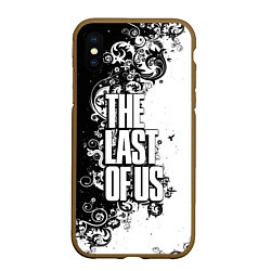 Чехол iPhone XS Max матовый The Last of Us узор чёрно белый