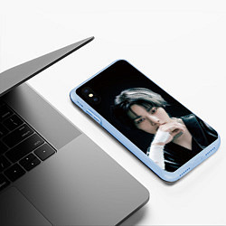 Чехол iPhone XS Max матовый Stray Kids I N Giant concept, цвет: 3D-голубой — фото 2