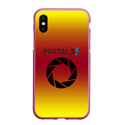 Чехол iPhone XS Max матовый Portal 2 gradient