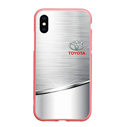 Чехол iPhone XS Max матовый Toyota metalic brend