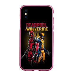 Чехол iPhone XS Max матовый Deadpool & Wolverine - film