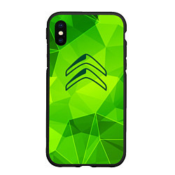 Чехол iPhone XS Max матовый Citroen green poly