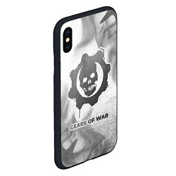 Чехол iPhone XS Max матовый Gears of War - white gradient, цвет: 3D-черный — фото 2