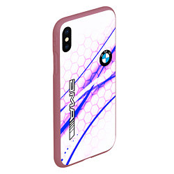 Чехол iPhone XS Max матовый BMW спортивный стиль, цвет: 3D-малиновый — фото 2