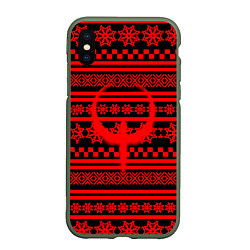 Чехол iPhone XS Max матовый Quake winter pattern