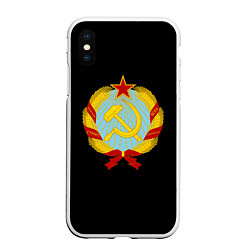 Чехол iPhone XS Max матовый Советский союз лого