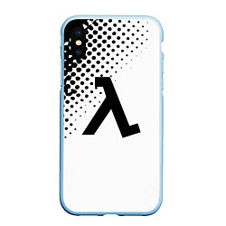 Чехол iPhone XS Max матовый Half-life pattern black