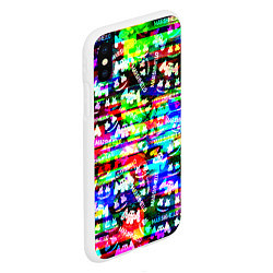 Чехол iPhone XS Max матовый Marshmello music краски, цвет: 3D-белый — фото 2