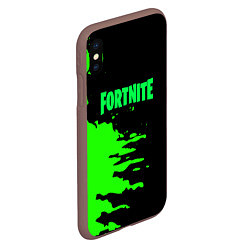 Чехол iPhone XS Max матовый Fortnite краски звезды, цвет: 3D-коричневый — фото 2