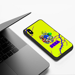 Чехол iPhone XS Max матовый Sonic storm, цвет: 3D-черный — фото 2