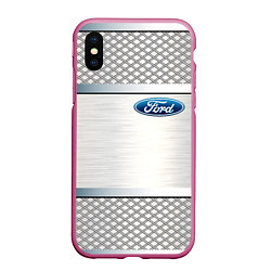 Чехол iPhone XS Max матовый FORD metal steel auto