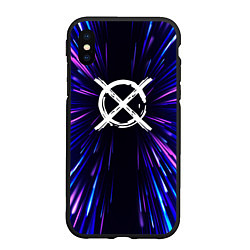 Чехол iPhone XS Max матовый CreepyPasta neon energy