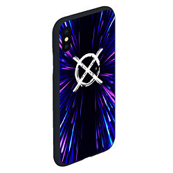 Чехол iPhone XS Max матовый CreepyPasta neon energy, цвет: 3D-черный — фото 2