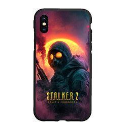 Чехол iPhone XS Max матовый Stalker 2 радиоактивный фон