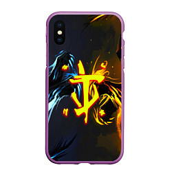 Чехол iPhone XS Max матовый Doom logo monster