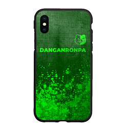 Чехол iPhone XS Max матовый Danganronpa - green gradient посередине