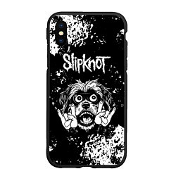 Чехол iPhone XS Max матовый Slipknot рок пес