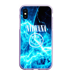 Чехол iPhone XS Max матовый Nirvana electro