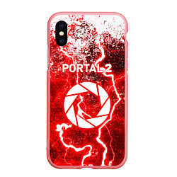 Чехол iPhone XS Max матовый Portal брызги красок шторм