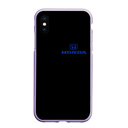 Чехол iPhone XS Max матовый Honda blue logo, цвет: 3D-светло-сиреневый