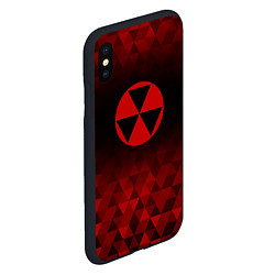 Чехол iPhone XS Max матовый Fallout red poly, цвет: 3D-черный — фото 2