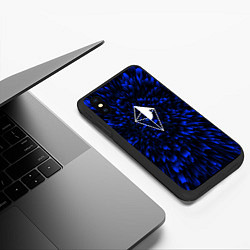 Чехол iPhone XS Max матовый No Mans Sky blue energy, цвет: 3D-черный — фото 2