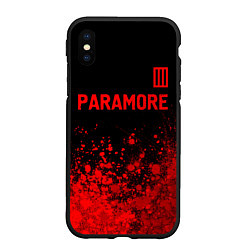 Чехол iPhone XS Max матовый Paramore - red gradient посередине