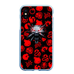 Чехол iPhone XS Max матовый The Witcher anime pattern