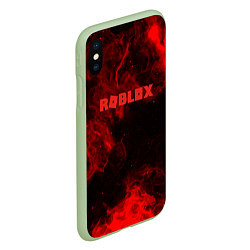 Чехол iPhone XS Max матовый Roblox space, цвет: 3D-салатовый — фото 2