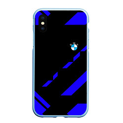 Чехол iPhone XS Max матовый BMW blue geometry