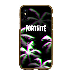 Чехол iPhone XS Max матовый Fortnite glitch tropix