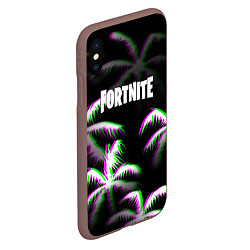 Чехол iPhone XS Max матовый Fortnite glitch tropix, цвет: 3D-коричневый — фото 2