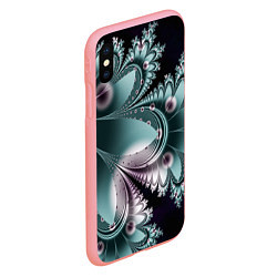 Чехол iPhone XS Max матовый Фракталы узорный стиль, цвет: 3D-баблгам — фото 2