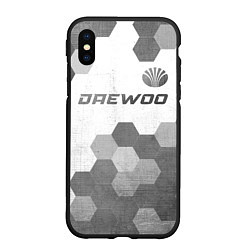 Чехол iPhone XS Max матовый Daewoo - white gradient посередине