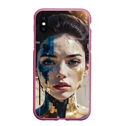 Чехол iPhone XS Max матовый Art портрет