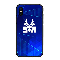 Чехол iPhone XS Max матовый Die Antwoord blue poly, цвет: 3D-черный