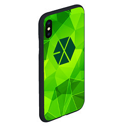 Чехол iPhone XS Max матовый Exo green poly, цвет: 3D-черный — фото 2