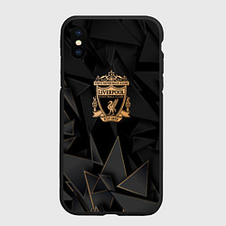 Чехол iPhone XS Max матовый Liverpool golden poly