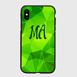 Чехол iPhone XS Max матовый Maneskin green poly, цвет: 3D-черный