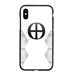 Чехол iPhone XS Max матовый Blue Exorcist white poly, цвет: 3D-черный