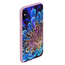 Чехол iPhone XS Max матовый Оптический цветок узор, цвет: 3D-розовый — фото 2