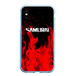 Чехол iPhone XS Max матовый Samurai fire red