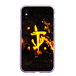 Чехол iPhone XS Max матовый Doom fire