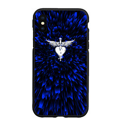 Чехол iPhone XS Max матовый Bon Jovi blue energy