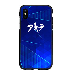 Чехол iPhone XS Max матовый Akira blue poly