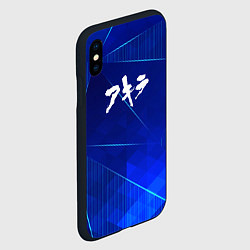 Чехол iPhone XS Max матовый Akira blue poly, цвет: 3D-черный — фото 2