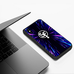 Чехол iPhone XS Max матовый Sally Face neon energy, цвет: 3D-черный — фото 2