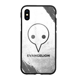 Чехол iPhone XS Max матовый Evangelion - white gradient